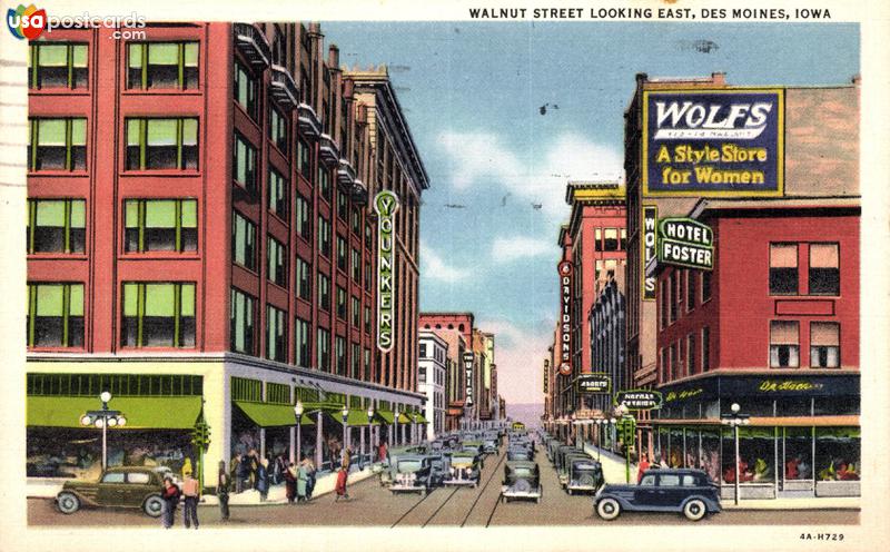 Pictures of Des Moines, Iowa, United States: Walnut Street, looking East