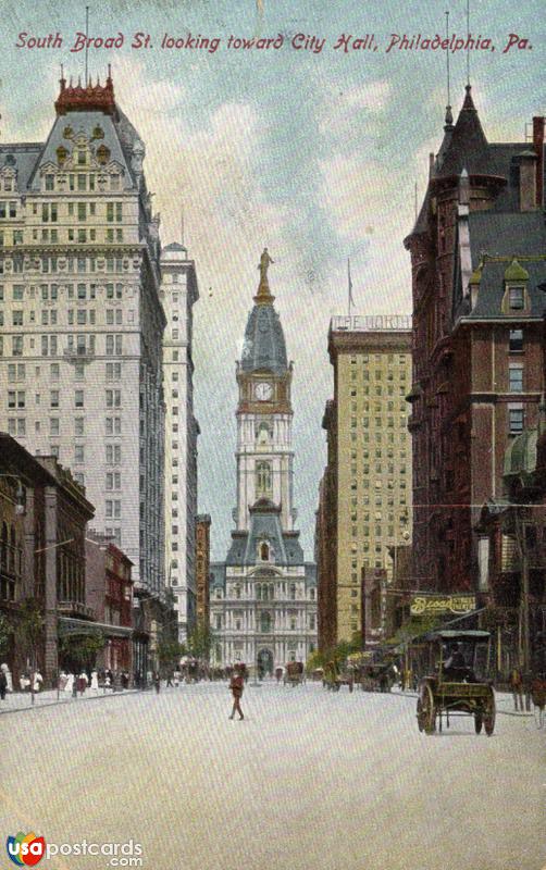 South Broad St. Looking toward City Hall