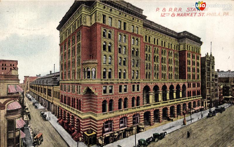 P. & R. R. R. Station. 12th & Market St.