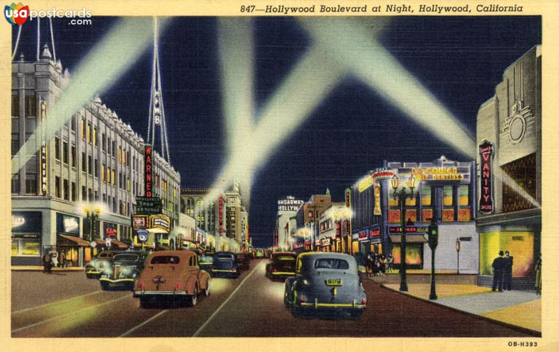 Hollywood Boulevard at Night