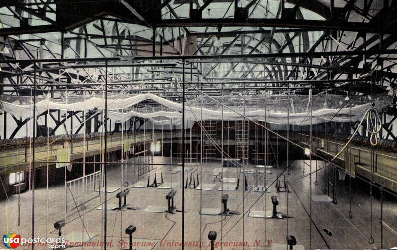 Interior of Gymnasium. Syracuse University