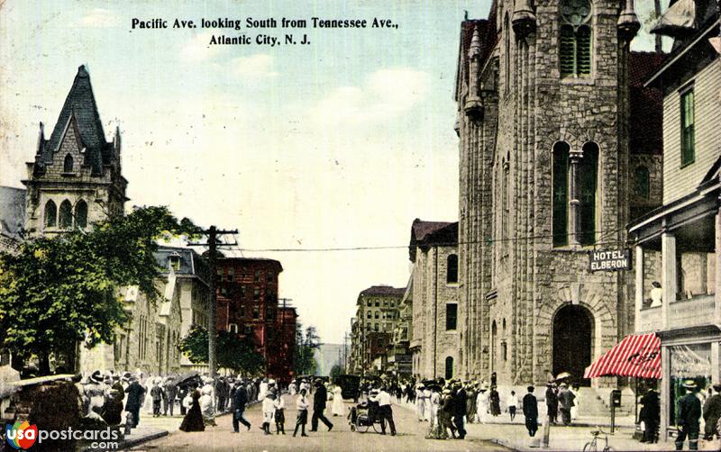 Pictures of Atlantic City, New Jersey, United States: Pacific Ave. looking South from Tennessee Ave.