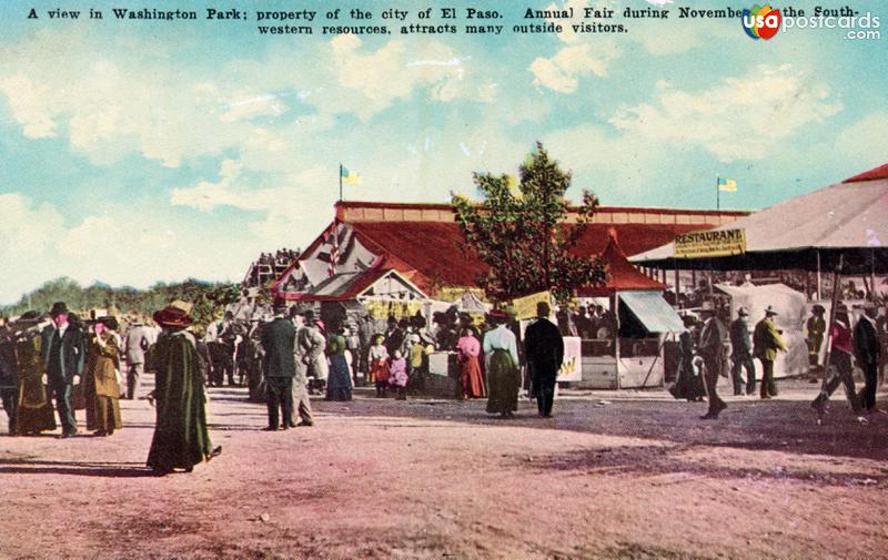 Washington Park during the Annual Fair in November