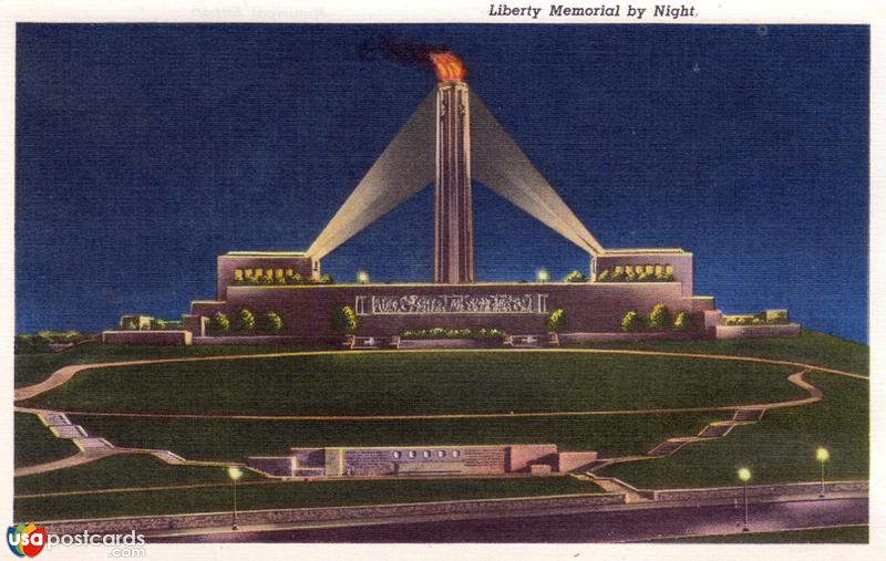 Pictures of Kansas City, Missouri, United States: Liberty Memorial by night