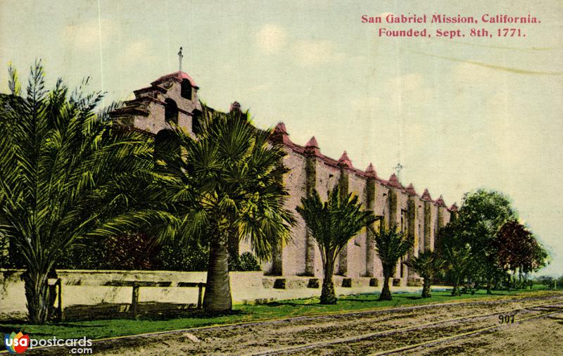 Pictures of Riverside, California: San Grabriel Mission. Founded Sept. 8th, 1771