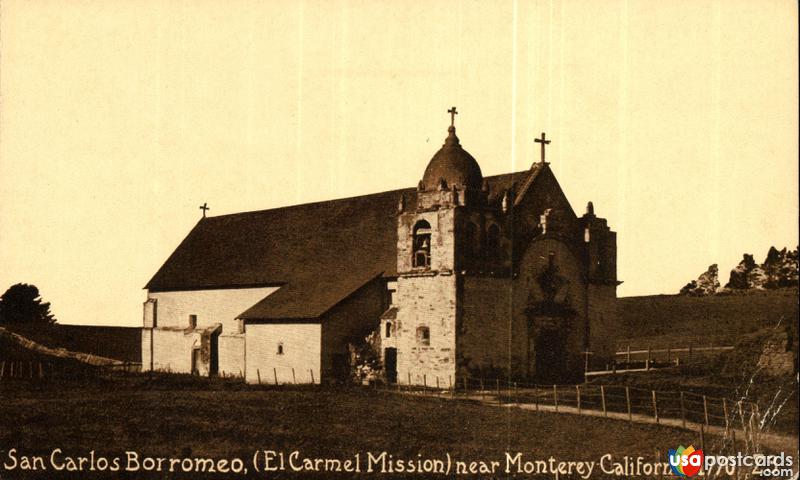 Pictures of Carmel, California: San Carlos Borromeo (El Carmen Mission) near Monterey California 1770