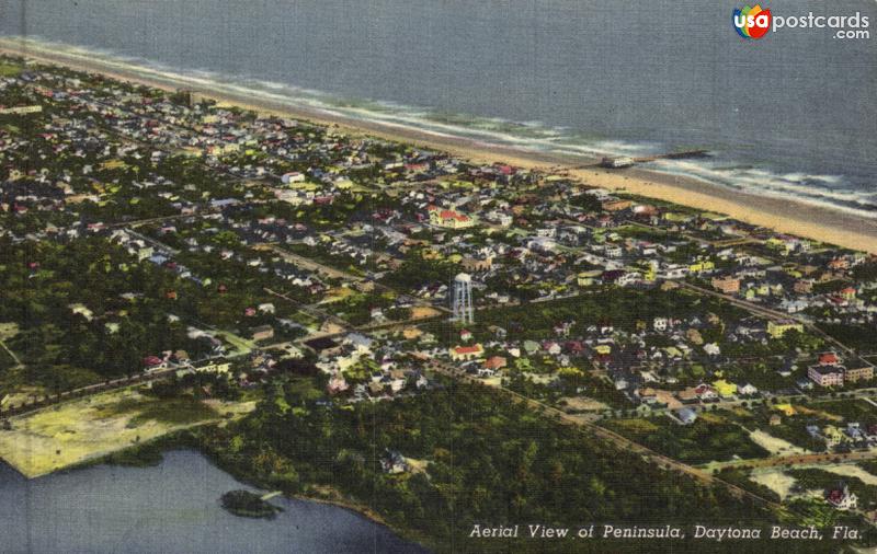 Pictures of Daytona Beach, Florida: Aerial View of Peninsula