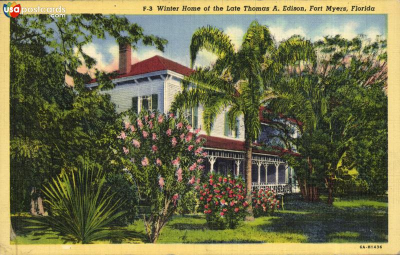 Pictures of Fort Myers, Florida: Winter Home of the Late Thomas A. Edison