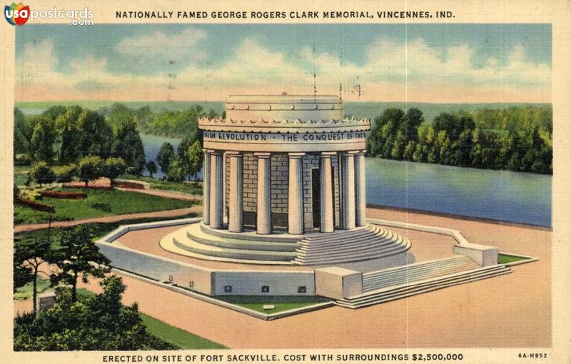 Pictures of Vincennes, Indiana: Nationally Famed George Rogers Clark Memorial