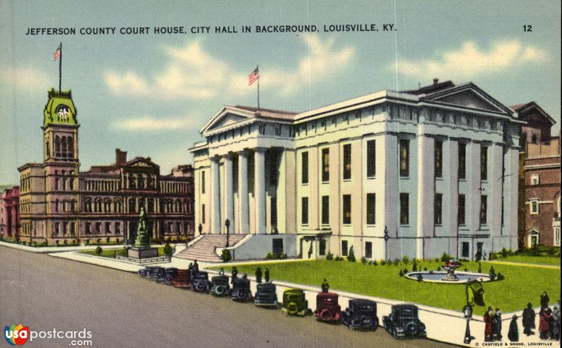 Pictures of Louisville, Kentucky: Jefferson County Court House, City Hall in Background