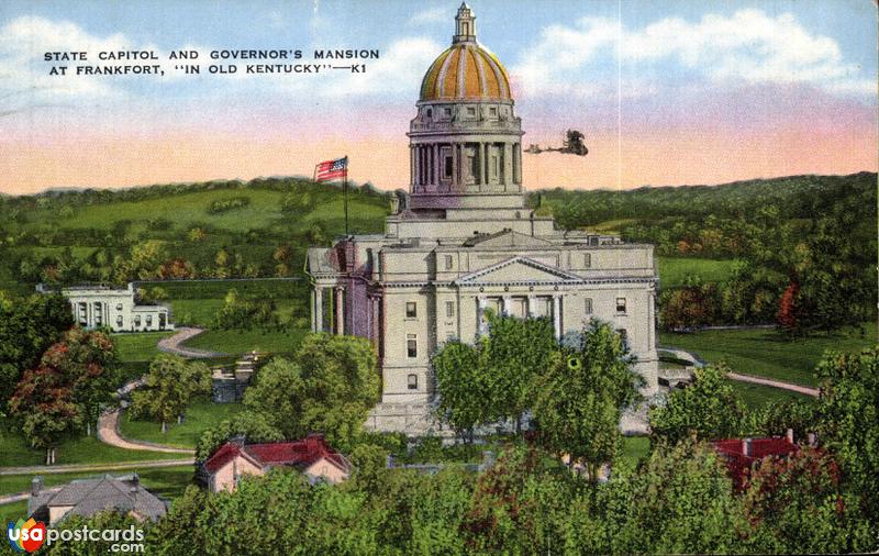 Pictures of Frankfort, Kentucky: State Capitol and Governor´s Mansion at Frankfort