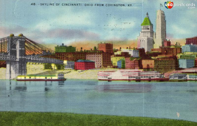 Pictures of Covington, Kentucky: Skyline of Cincinnati