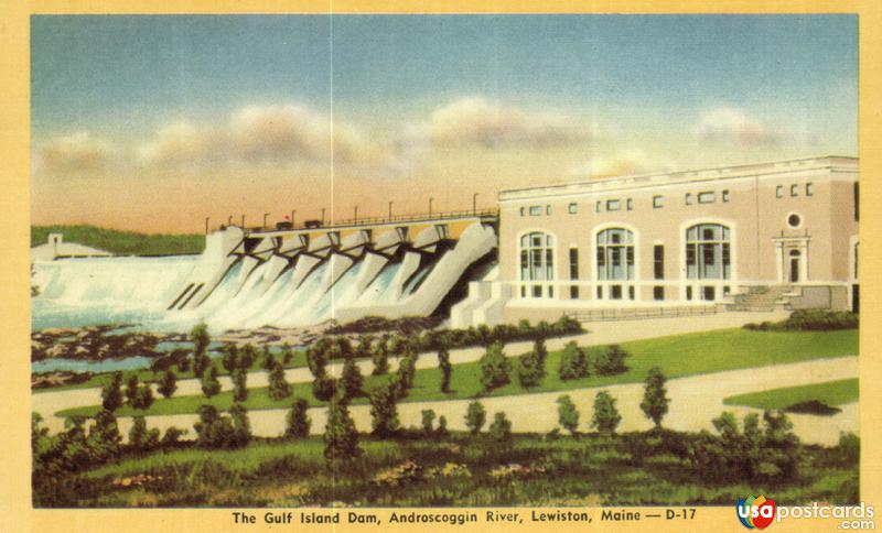 Pictures of Lewiston, Maine: The Gulf Island Dam, Androscoggin River