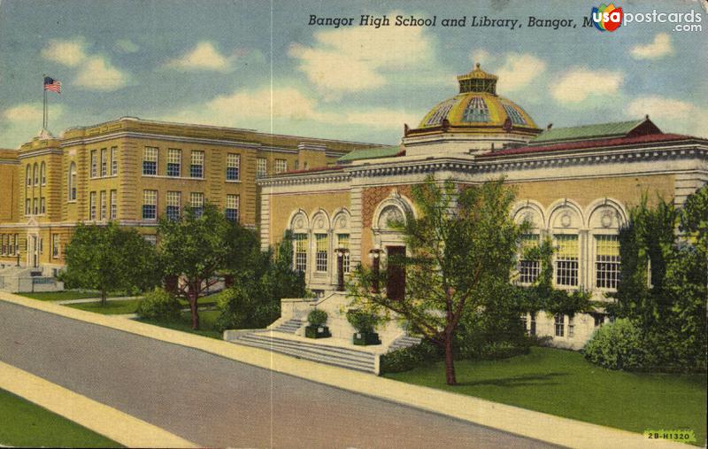 Pictures of Bangor, Maine: Bangor High School and Library