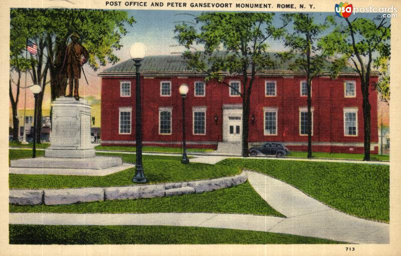 Pictures of Rome, New York: Post Office and Peter Gansevoort Monument