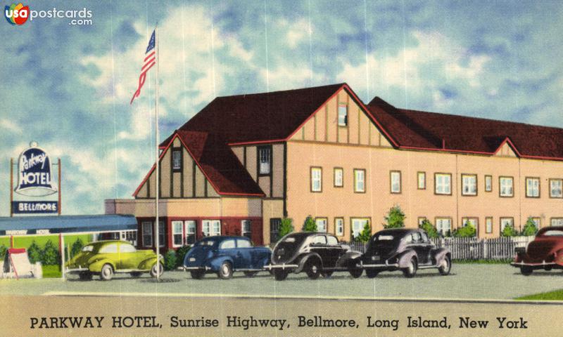 Pictures of Long Island, New York: Parkway Hotel, Sunrise Highway, Bellmore