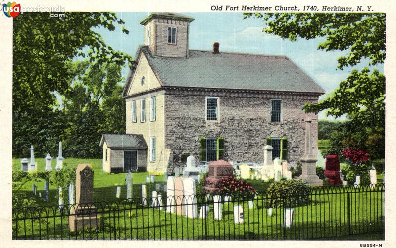 Pictures of Herkimer, New York: Old Fort Herkimer Church, 1740