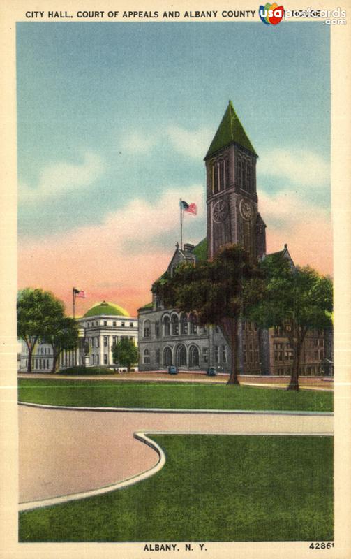 Pictures of Albany, New York: City Hall, Court of Appeals and Albany County Court House