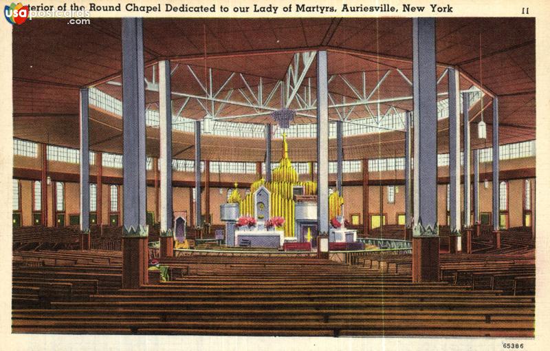 Pictures of Auriesville, New York: Interior of the Round Chapel