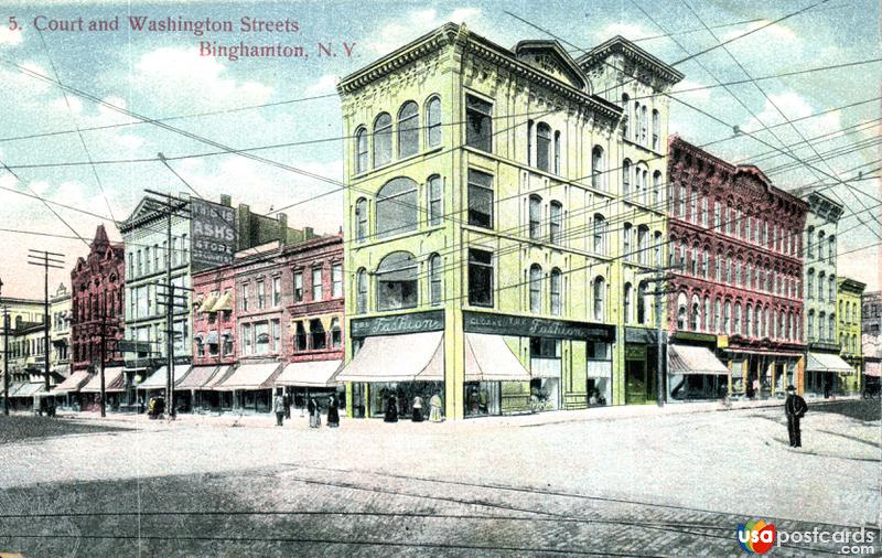 Pictures of Binghamton, New York: Court and Washington Street