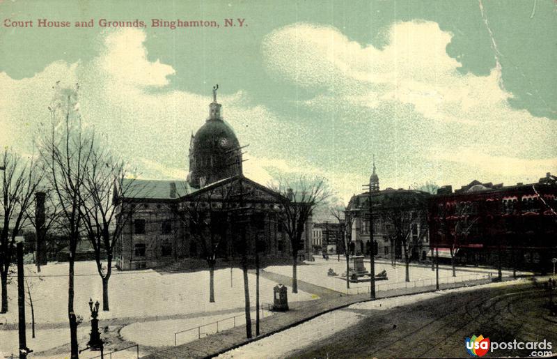 Pictures of Binghamton, New York: Court House and Grounds