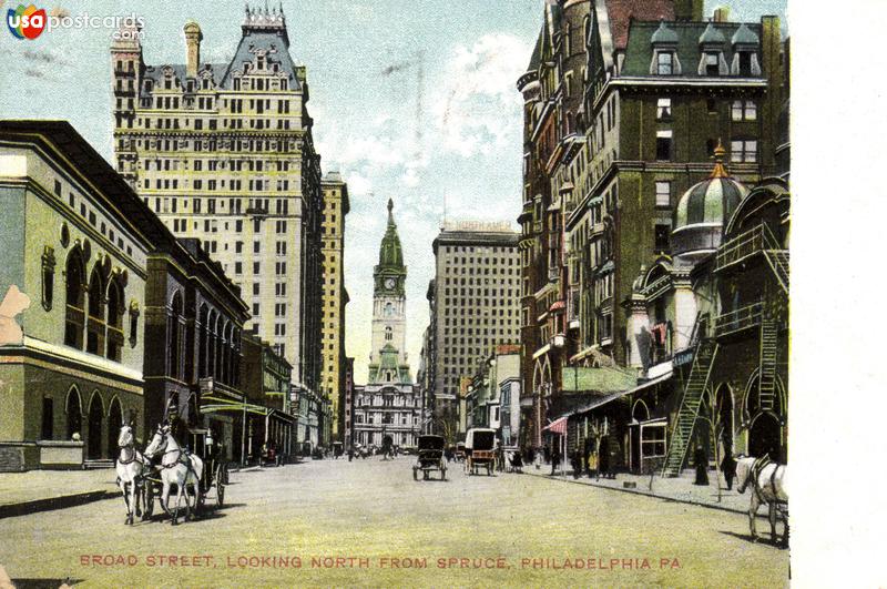 Pictures of Philadelphia, Pennsylvania: Broad Street, looking North from Spruce