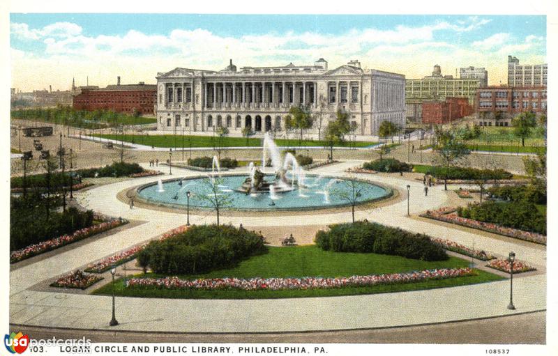 Pictures of Philadelphia, Pennsylvania: Logan Circle and Public Library