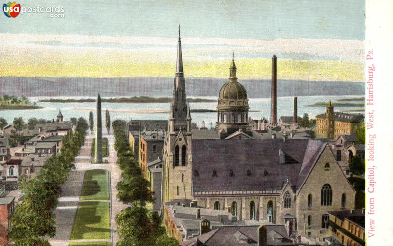 Pictures of Harrisburg, Pennsylvania: View from Capitol, looking West