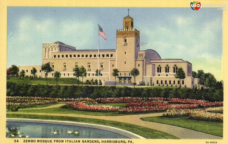 Pictures of Harrisburg, Pennsylvania: Zembo Mosque from Italian Gardens