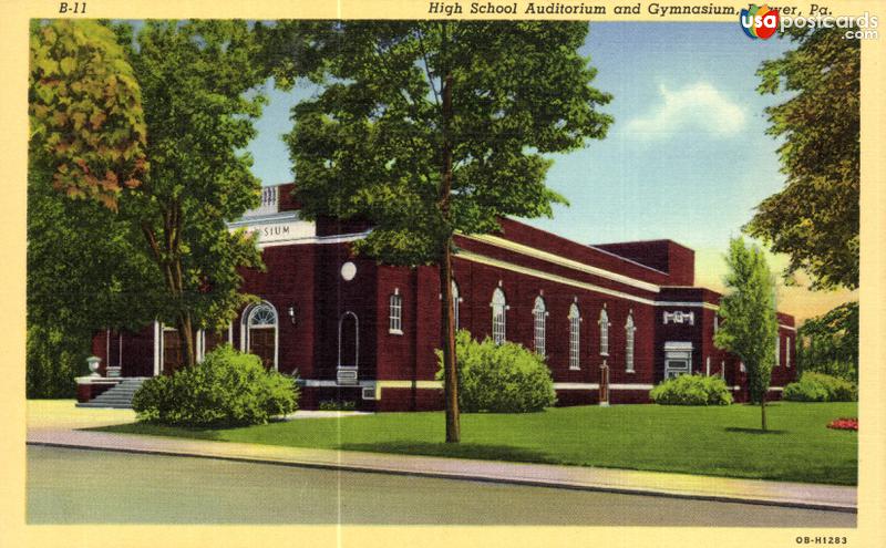 Pictures of Beaver, Pennsylvania: High School Auditorium and Gymnasium