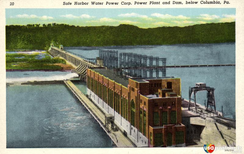 Pictures of Columbia, Pennsylvania: Safe Harbor Water Power Corp. Power Plant and Dam