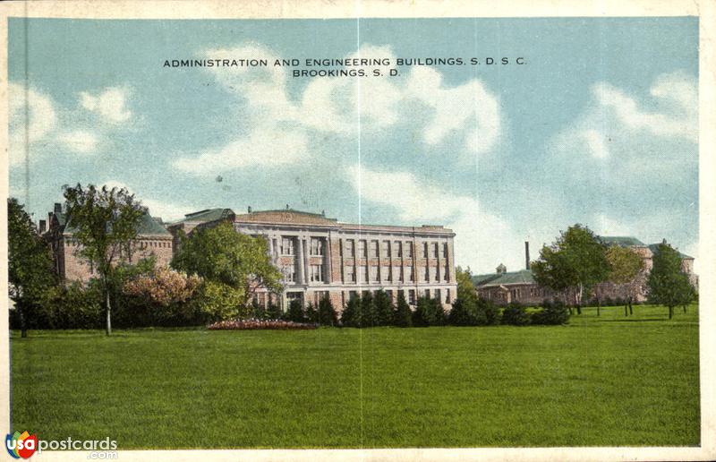 Pictures of Brookings, South Dakota: Administration and Engineering Buildings, S. D. S. C.