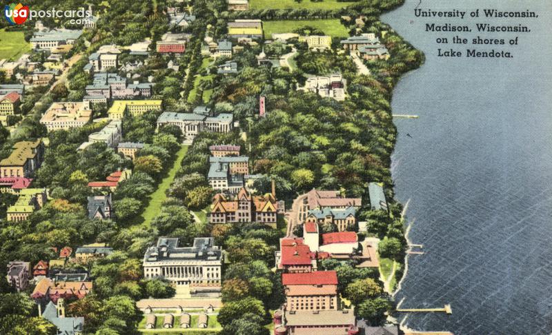 Pictures of Madison, Wisconsin: University of Wisconsin on the shores of Lake Mendota