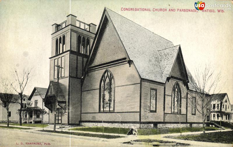 Pictures of Antigo, Wisconsin: Congregational Church and Parsonage