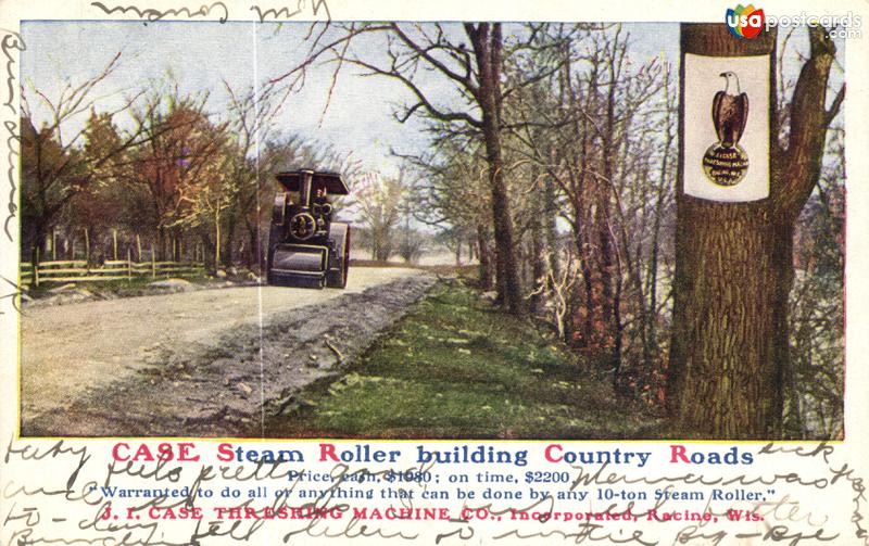 Pictures of Racine, Wisconsin: CASE Steam Roller building Country Roads