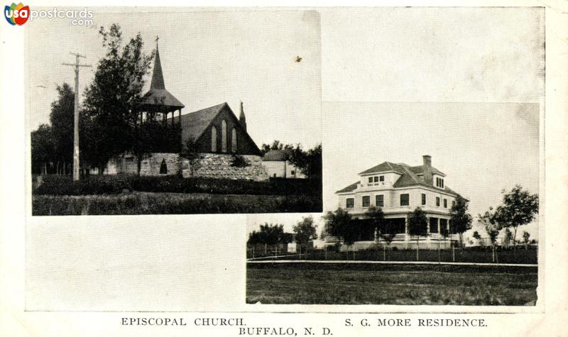 Pictures of Buffalo, North Dakota: Episcopal church / S. G. More residence