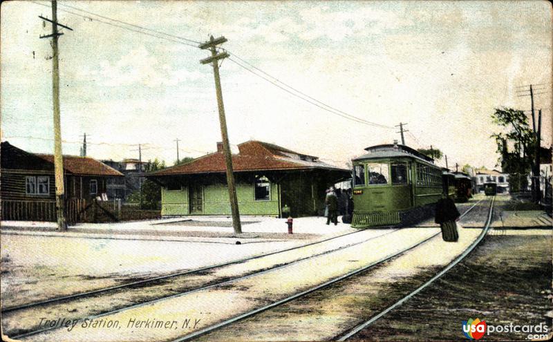 Pictures of Herkimer, New York: Trolley Station