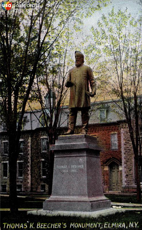 Pictures of Elmira, New York: Thomas K. Beecher´s Monument