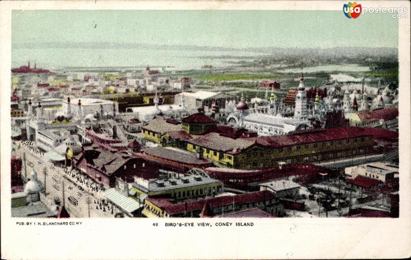 Pictures of Coney Island, New York: Bird´s eye view