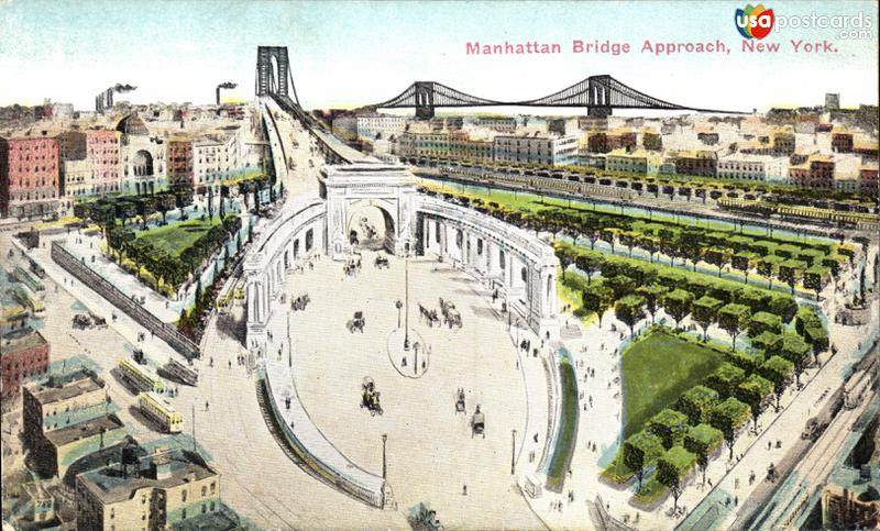 Pictures of New York City, New York: Manhattan Bridge approach