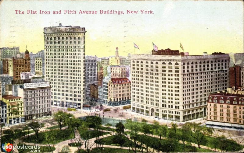 Pictures of New York City, New York: The Flat Iron Building and Fifth Avenue Buildings