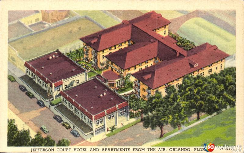 Pictures of Orlando, Florida: Jefferson Court Hotel and Apartments from the air