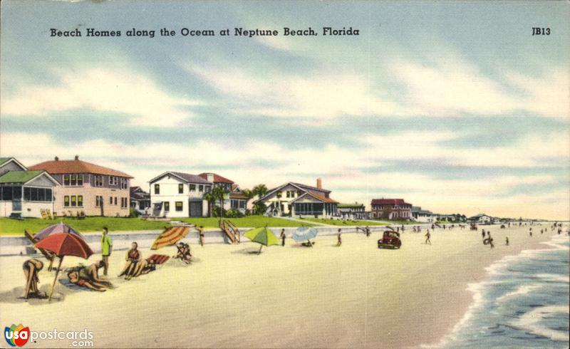 Pictures of Neptune Beach, Florida: Beach homes along the Ocean