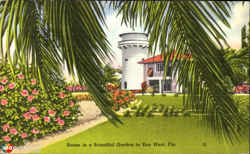 Pictures of Key West, Florida: Scene in a beautiful garden