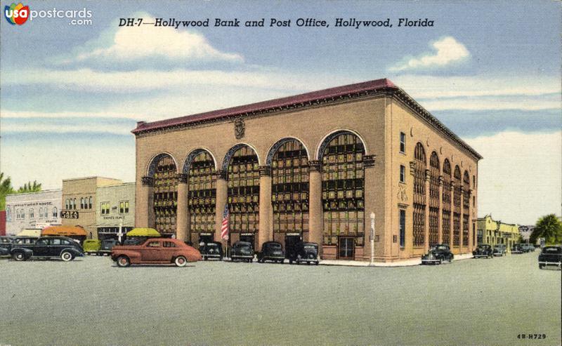 Pictures of Hollywood, Florida: Hollywood Bank and Post Office