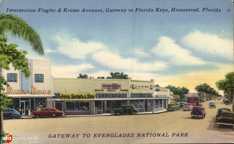 Pictures of Homestead, Florida: Intersection of Flagler and Krome Avenues