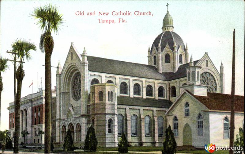 Pictures of Tampa, Florida: Old and New Catholic Church