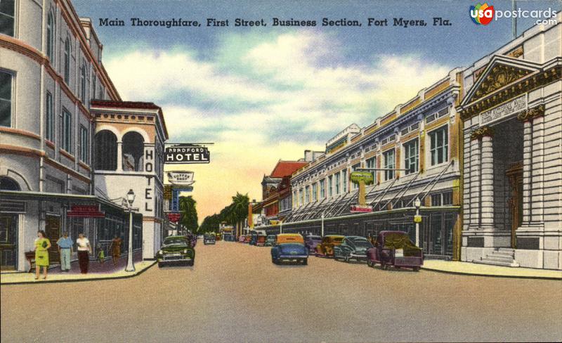 Pictures of Ft. Myers, Florida: Main throroughfare, First Street, Business Section