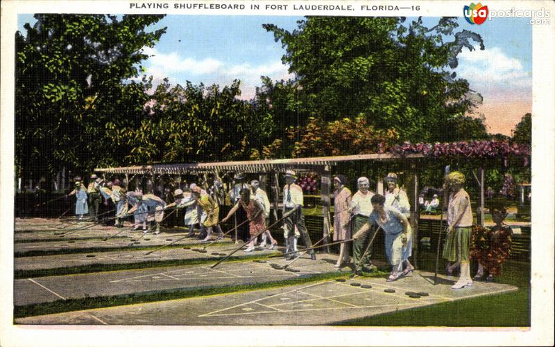 Pictures of Ft. Lauderdale, Florida: Playing Shuffleboard in Fort Lauderdale