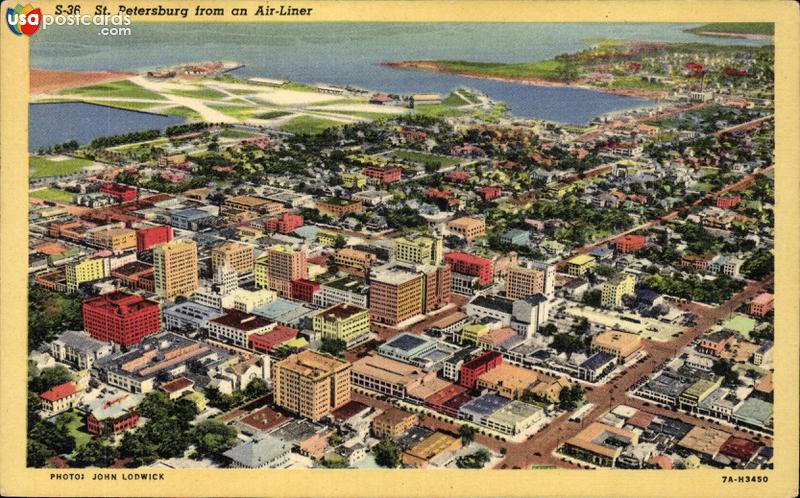 Pictures of St. Petersburg, Florida: St. Petersburg from the Air Liner